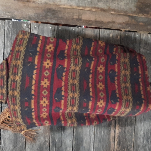 Aztec Buffalo polar fence vest fall colors - Picture 3 of 6